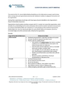 Template for Hospital Surveyor Safety Briefing