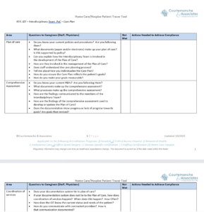 Home Care Hospice Tracer Tool