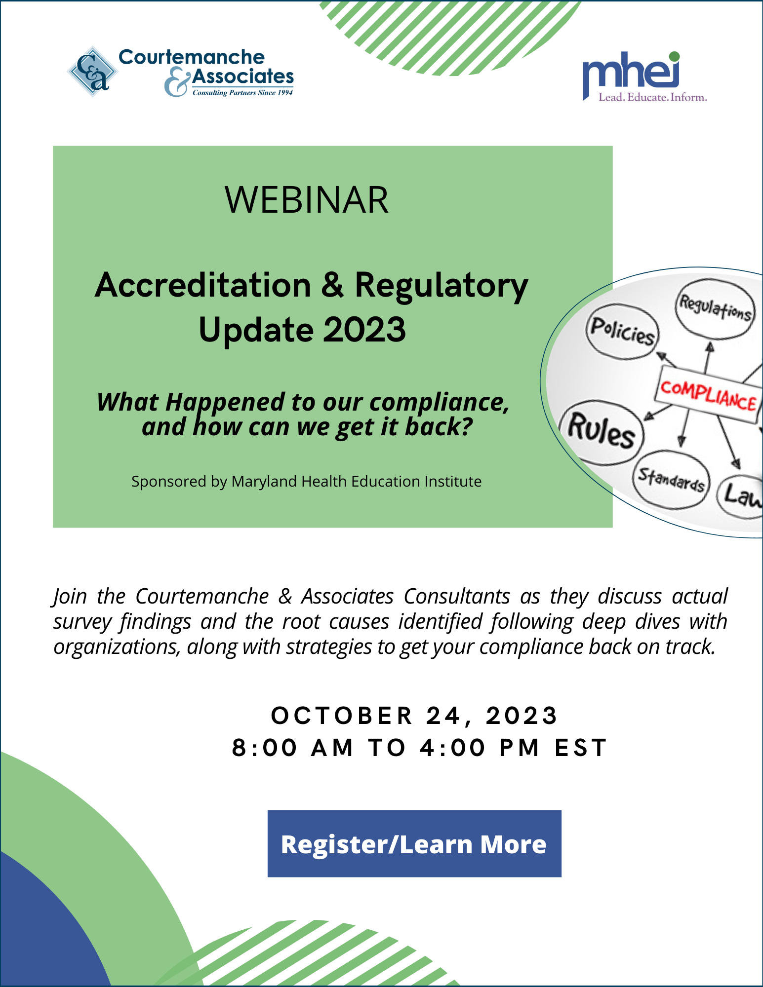 Accreditation & Regulatory Update Webinar Flyer