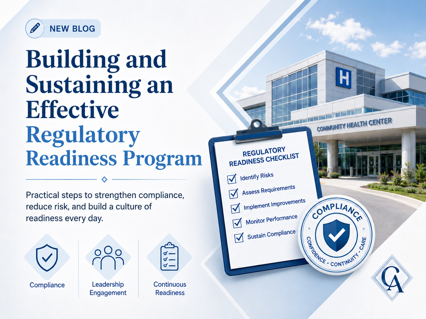 Hospital with regulatory readiness checklist